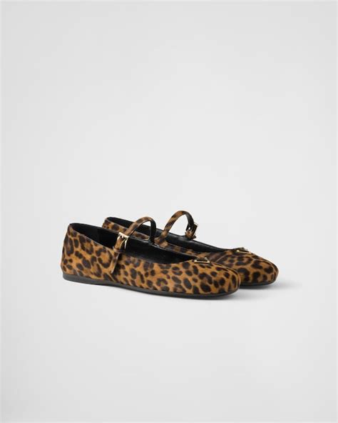 Honey Printed Leather Ballerinas 